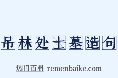 吊林处士墓造句是什么意思的图片